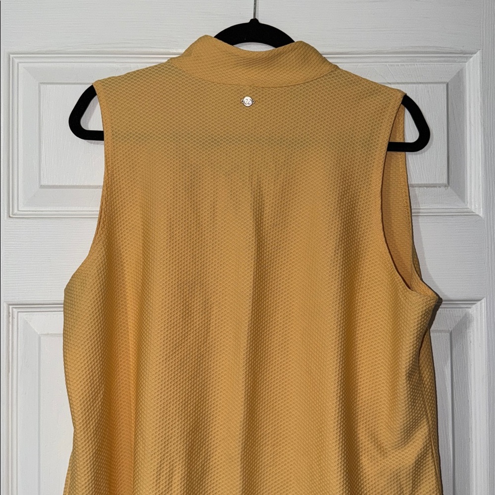 Calia pale Mustard Yellow Sleeveless Tennis shirt - Picture 5 of 5